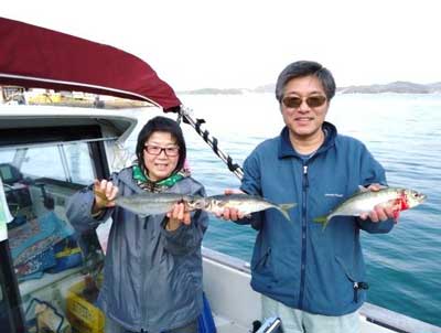 2012年4月8日（日）若狭湾で鯵の40cmを釣られました