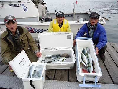 2013年2月14日（木）若狭湾でハマチやカワハギを釣られました